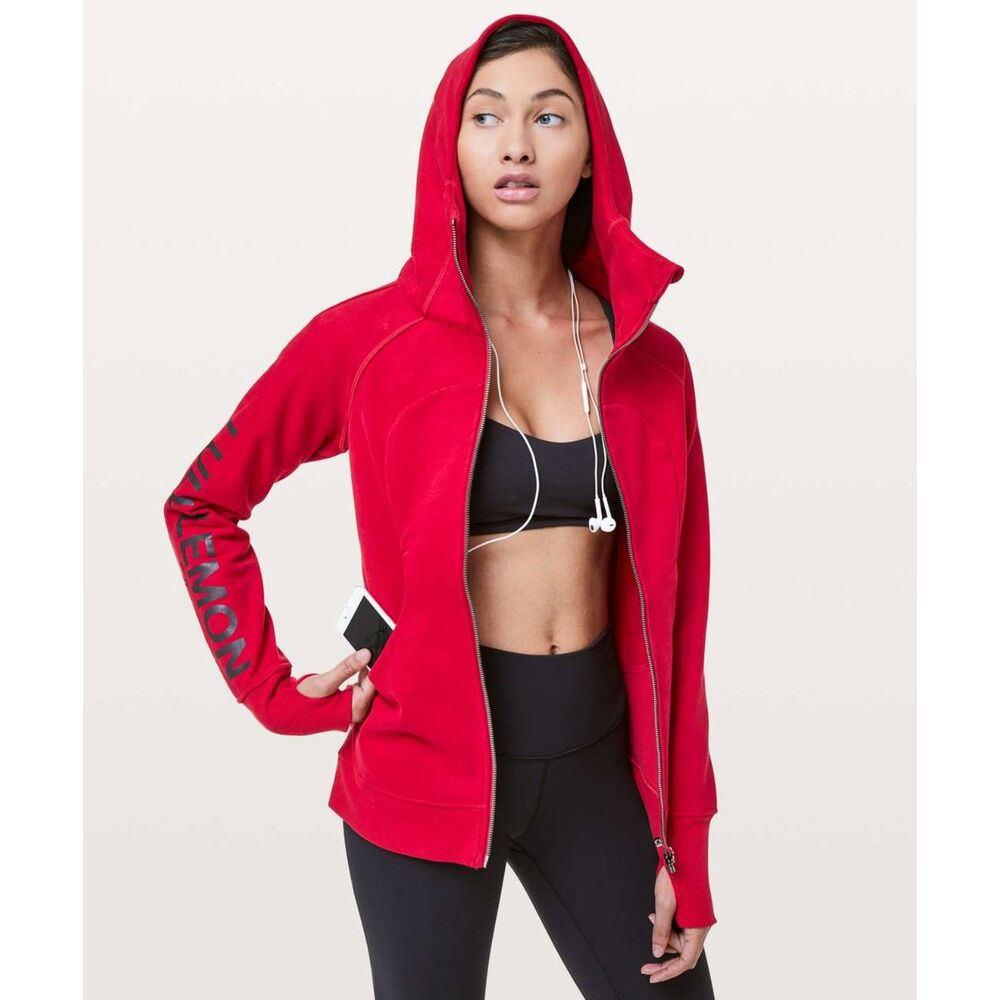 Lululemon 20th Anniversary Special Edition 20Y Scuba Full Zip Hoodie Red Size 6 - Picture 6 of 8